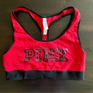 PINK Red Racerback Sports Bra Size M